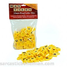 Scrabble Tiles 100pc Plastic Yellow Tiles Perfect For Crafting and Scrapbooking B00JLGQ00S